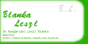 blanka leszl business card